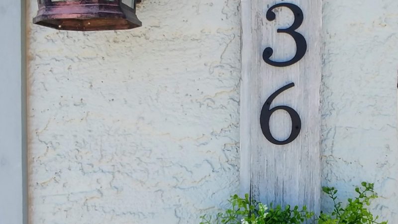 DIY: Rustic Address Wall Planter